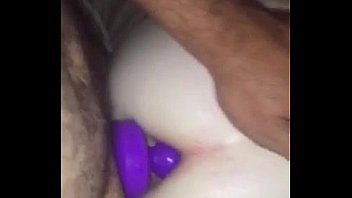 Wife takes toy and dick